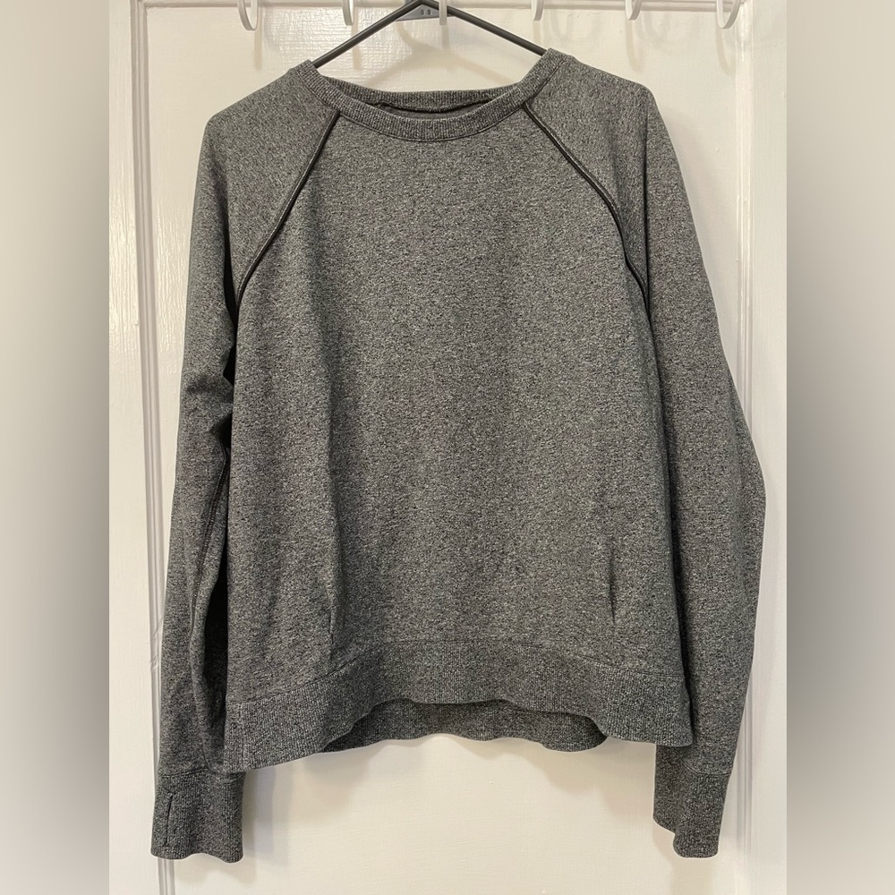 Lululemon Crew Love Pullover Heathered Speckled Black